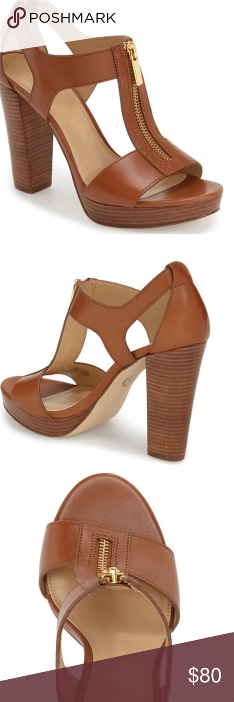 michael kors berkley t strap leather sandals